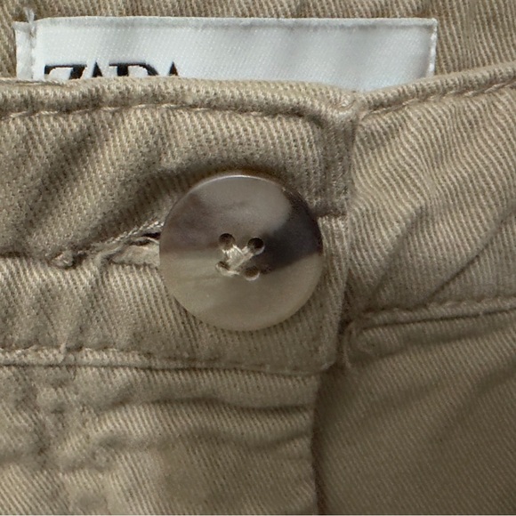 472 ZARA | EUC Turkey Women’s Khaki Wide-Leg Pants (Size 6) - Picture 7 of 14